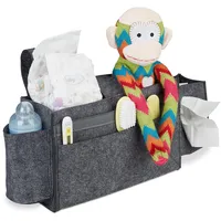 Relaxdays Betttasche Hochbett, 8 Fächer, Baby-& Pflegebett, Filz Bett