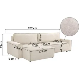 palozi sofa ECKSOFA montaigne beige