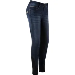 Damen Reithose Kniebesatz TEXAS Jeans denim blau 36