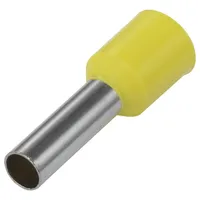 TRU Components 1091278 Aderendhülse 6mm2 Teilisoliert Gelb 100St.