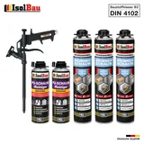 Brunnenschaum 3 x 750ml Bauschaum 2 x Reiniger Montageschaum Schaum Pistole