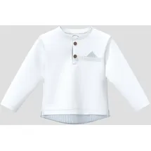 s.Oliver Longsleeve mit Knopfleiste in Layering-Optik - weiß - 92