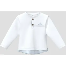 s.Oliver Longsleeve mit Knopfleiste in Layering-Optik - weiß - 92