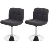 Mendler 2er-Set Esszimmerstuhl Kavala Stoff/Textil dunkelgrau