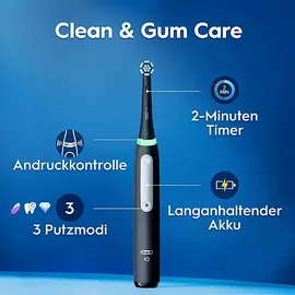 Oral-B iO Series 3 Duopack Matt Black + 2. Handstück Ice Blue + Reiseetui