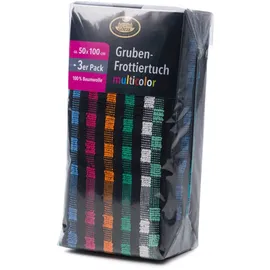 Gözze Allzweck-Frottier-Grubentuch mit Aufhängeschlaufe multicolor 50x100 cm, 3er-Pack