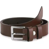 Ladeheid Kinder Gürtel Ledergürtel Mode Accessoire für Kinder Jungen Gürtel mit Schnalle 2,5 cm Breit K1D5 (Braun, 65 cm (Gesamtlänge 84 cm))