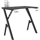 vidaXL Gaming-Schreibtisch Y-Gestell Schwarz