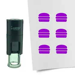 CombiCraft Selbstfärbender Stempel 'Hamburger' in der Farbe Lila, Ø10mm