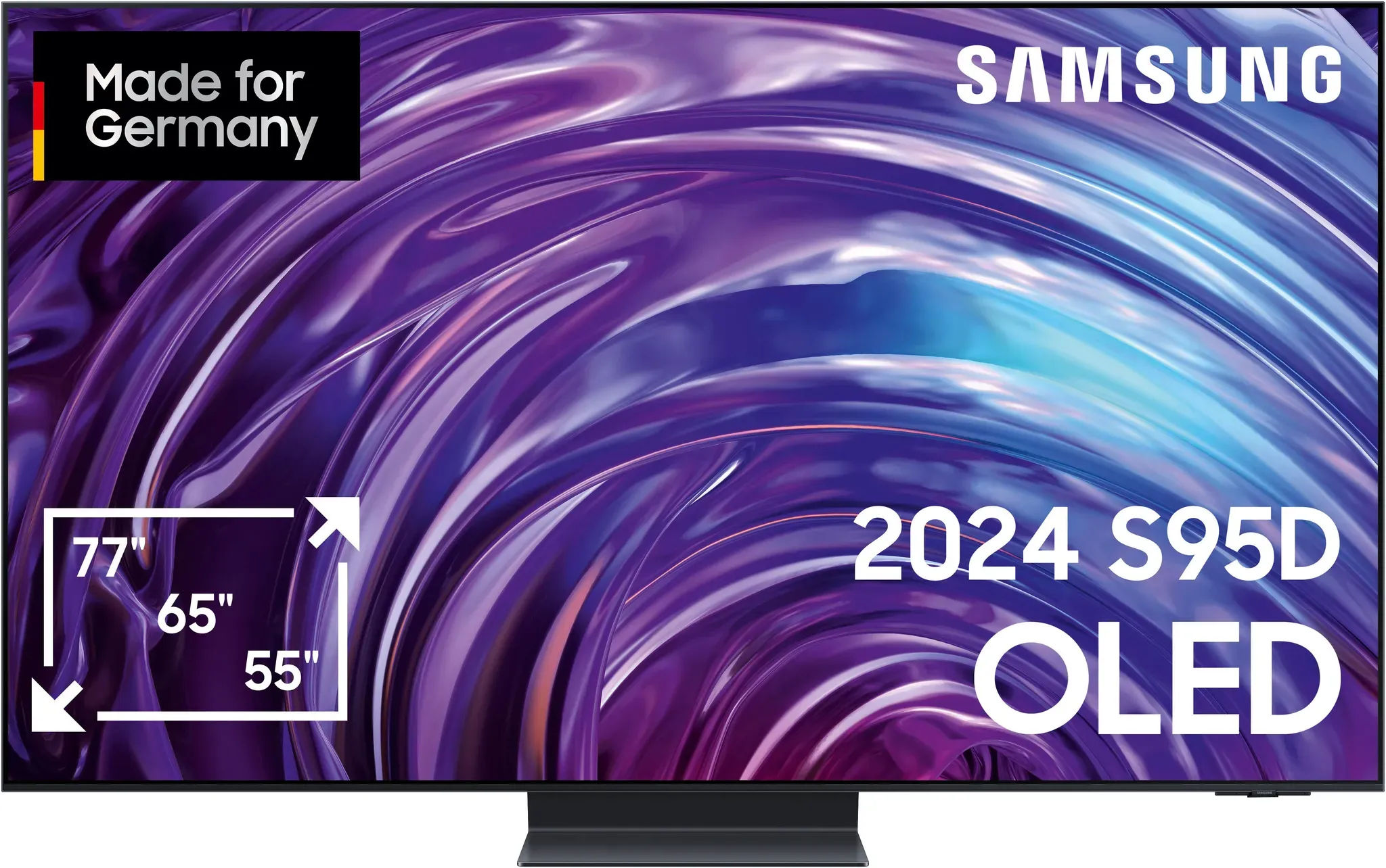 G (A bis G) SAMSUNG OLED-Fernseher "GQ55S95DAT" Fernseher schwarz LED Fernseher
