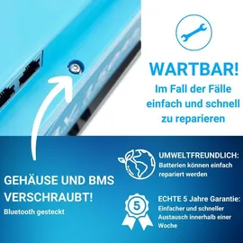 supervolt LiFePO4 150Ah 12.8V mit Bluetooth BMS (0% MwSt nach §12 Abs.3 UstG)