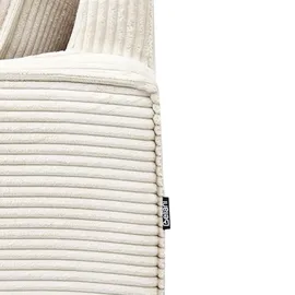 Beliani Sessel VIND Cord 72 x 71 x 70 cm Hellbeige mit Kissen