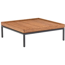 Beistelltisch Level Houe Gestell dunkelgrau, Tischplatte Bambus, Designer Henrik Pedersen, 29x81x81 cm