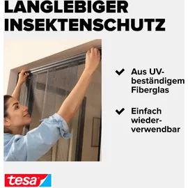Tesa Insektenschutzgitter Lamellentür STANDARD 95 x 220 cm Anthrazit