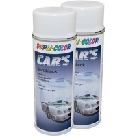 Lackspray Spraydose Sprühlack Cars Dupli Color 652233 weiss seidenmatt 2 X 400 ml