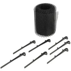 Haushalt International 694049 Dachrinnenschutz Länge 6m Breite 16cm mit Kunststoffklammern