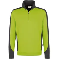Hakro Zip-Sweatshirt Contrast MIKRALINAR® kiwi/anthrazit, L