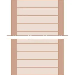 OSMOMöbelzuschneidetür Kiefer 2000x494mm;