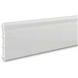 Profhome 653804 Sockelleiste Fußleiste Zierleiste Stuckleiste 2 m 200 cm x 1,5 cm x 15 cm Weiß