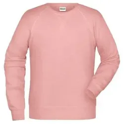 Herren Raglan Sweatshirt 8022, rosa-melange, Größe 3XL - rosa-melange - 3XL