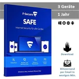 F-Secure Safe 2025 UPG 3 Geräte 1 Jahr DE Win Mac Android iOS