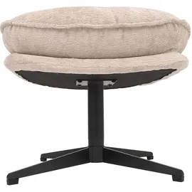 Mendler Hocker HWC-P32 Stoff 52 x 46 x 0 cm Beige/Weiß