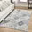 Kurzflor Grau 120x170 cm Rechteckig Raute-Muster Bordüre 3D-Effekt Moderne Flachflor Schlafzimmer Esszimmer