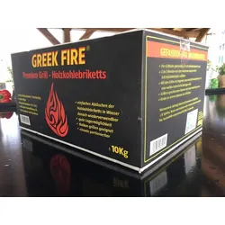 Greek-Fire Holzkohlebriketts 10kg   Eiche/Buche/Hartholz   Großer Grill, Smoker ...