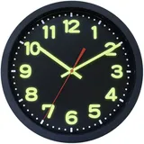 EUROTIME Funk Wanduhr 30 cm 53861-05 schwarz
