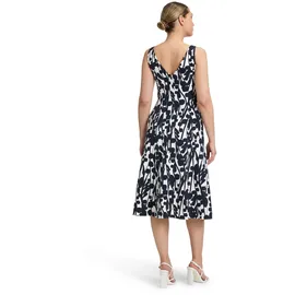 Vera Mont Cocktailkleid Blau/Weiß 40