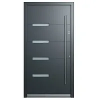 Portofino Haustür 704PF mit Fingerprint  (110 x 210 cm, DIN Anschlag: Rechts, Anthrazitgrau Feinstruktur/Verkehrsweiß matt)