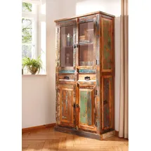 SIT Möbel Vitrine Riverboat 90 x 40 x 180 cm Mehrfarbig