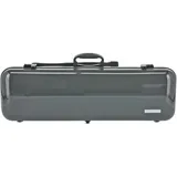 Gewa Violinkoffer AIR 2.1 - Made in Germany - grau hochglanz - Thermoplast-Schale - Leicht und bruchsicher - Zahlenschloss - Zubehörtasche/Notentasche - Rucksackriemen