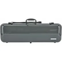 Gewa Violinkoffer AIR 2.1 - Made in Germany - grau hochglanz - Thermoplast-Schale - Leicht und bruchsicher - Zahlenschloss - Zubehörtasche/Notentasche - Rucksackriemen