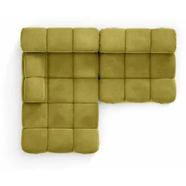 kaiser möbel Ecksofa L-Form Mini II modular, Veloursstoff Salvador, Olive, Links, Selia - Olive