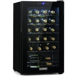Klarstein Shiraz 24 Uno Weinkühlschrank 1 Zonen Getränkekühlschrank Klein, Kleiner Weinschrank 63L, Wein-Kühlschrank Klein mit Glastür, Indoor/Outdoor