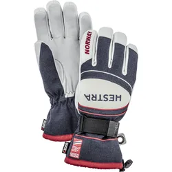 Hestra Army Leather Coach Czone - 5 Finger navy/red (280560) 8