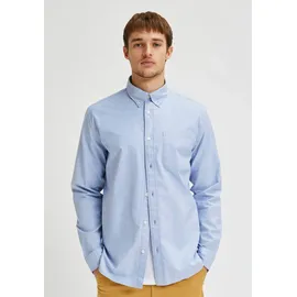 Selected Langarmhemd Gestreift Hellblau XL