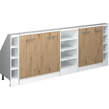 Vicco Vichy, Regal, Dachschrägenschrank-Set Rion, Artisan Eiche/Weiss/Weiss, 5er Set