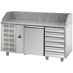 Tecnodom Pizzatheke 2 Türen GN 1/1 Motor Gruppe SX 6 neutrale Schubladen und Granitplatte