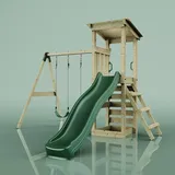 OUTDOORTOYS Spielturm Neapel Holz Dunkelgrün