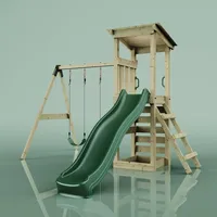 OUTDOORTOYS Spielturm Neapel Holz Dunkelgrün
