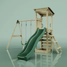 OUTDOORTOYS Spielturm Neapel Holz Dunkelgrün