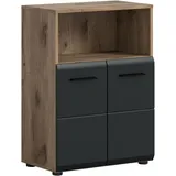 xonox.home Standschrank breit Ice 60 x 80 x 30 cm Schwarz