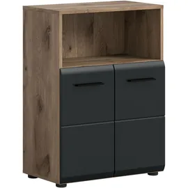 xonox.home Standschrank Ice 60 x 80 x 30 cm Schwarz/Braun