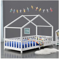 [en.casa]® [en.casa] Kinderbett Treviolo 90x200 cm Weiß