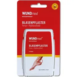 WUNDmed® Blasenpflaster Ferse transparent 6,8 x 4,3 cm, 3 St.