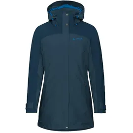 Vaude Skomer II Winterparka Damen – Winterjacke Damen wasserdicht, winddicht & atmungsaktiv, wattierte Outdoorjacke Damen mit PrimaLoft Isolierung & Eco Finish – in Blau, 42