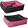 BedDog Hundesofa MAX Quattro 120 x 85 cm pink-schwarz