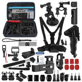 PULUZ 43 in 1 Accessories Ultimate Combo Kits, Action Cam Zubehör, Schwarz